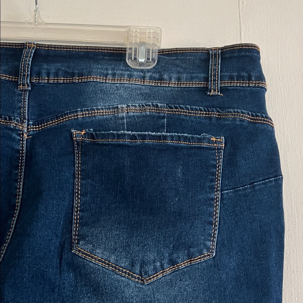 Sandpiper Dark Blue Denim Capri Size 22W - Picture 6 of 10
